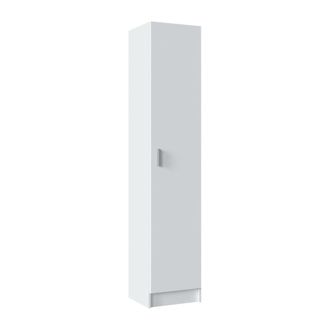 Dmora Armario multiusos 1 puerta imitaci&oacute;n madera blanca 37x37h180 cm