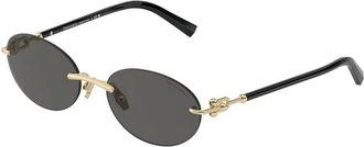 Tiffany & Co. Ovale Zonnebril van Metaal - unisex - Accessoires - Geel - Maat: 56 MM