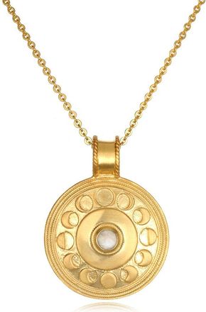 Satya Jewelry Phases of the Moon Gold Necklace