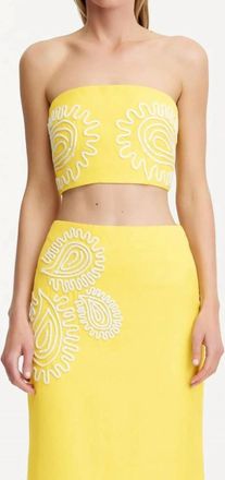 Significant Other Carly Crop Tube Top In Lemon