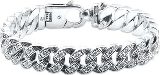Pompeii3 Mens Designed 14k Gold (115gram) or Platinum (186gram) 14.5mm Bracelet 8.75