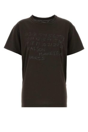 Maison Margiela Brown Graphic Crew Neck T-Shirt