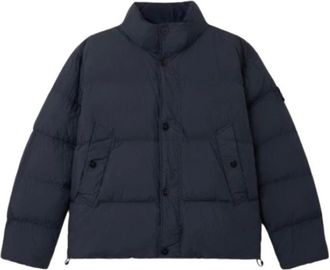 Stone Island Garment Dyed Crinkle Reps NY Down Jacket - Heren - Gewatteerde jassen - Blauw - S - Nylon - Jassen