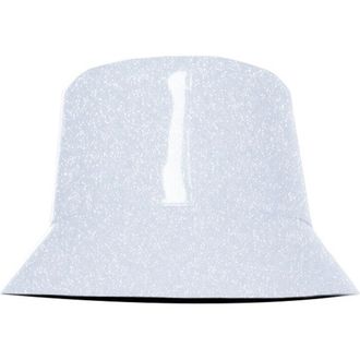 Lastelier Smile Bucket Rain Hat in White Glitter at Nordstrom