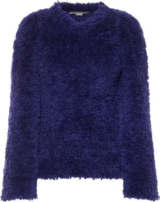 Stella McCartney Elegante blauwe sweater met lange mouwen - Dames - Jassen - Blauw - M - Wol - Jassen