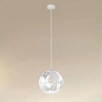 Trade Shop Trade Shop - Copy Of Lampadario A Sospensione Argento Con 2 Sfere In Vetro Bianco Attacco G9 E27 33498
