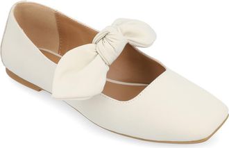 Journee Collection Seraline Ballet Flat in Beige at Nordstrom Rack, Size 8.5