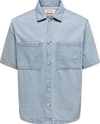 Only & Sons Boxy Denim Shirt - Blue