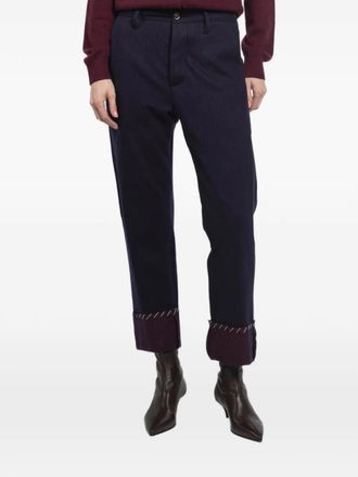 Maurizio Massimino Peter cuffed trousers - Blue