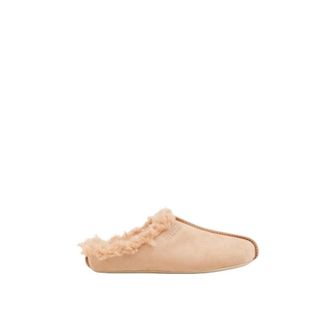 Maison Margiela Suede Faux Shearling Slipper - Dames - Pantoffels - Beige - 37 EU - Polyester - Schoenen