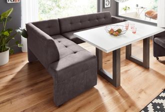 Exxpo Sofa Fashion Eckbank »Barista mit toller Detailverarbeitung, hohe Bodenfreiheit« Komfortsitzhöhe 49cm, Frei im Raum stellbar
