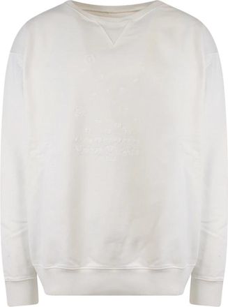 Maison Margiela Sweatshirt met ronde hals - Heren - Sweatshirts - Wit - M - Katoen - Hoodies & sweatvesten