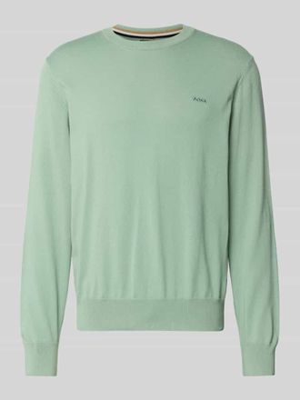 HUGO BOSS Regular Fit Strickpullover aus reiner Baumwolle Modell UPCAS in Mint, Gr&ouml;&szlig;e XXXL