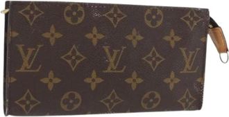 Louis Vuitton Pre-owned Clutches, female, Brown, Size: ONE SIZE Pre-owned Monogram Canvas Accessory Pouch