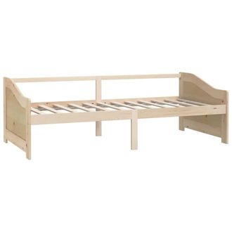 Berkfield Home Sturdy 3-Seater Day Bed Solid Pinewood 90x200 cm in Light Tan