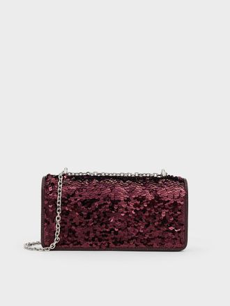 Charles & Keith Paffuto Sequinned Wallet On Chain