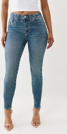 True Religion Halle Big T High Waist Ankle Skinny Jeans in Medium Cozy Fireside Wash at Nordstrom Rack, Size 29