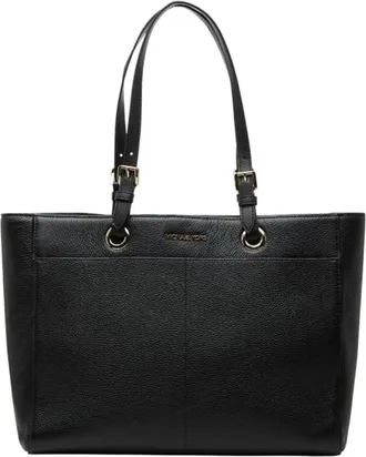 Michael Kors Black Leather Tote Bag (Pre-Owned)