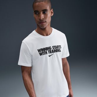 Nike Mens Dri-FIT T-Shirt in White | HV4187-100
