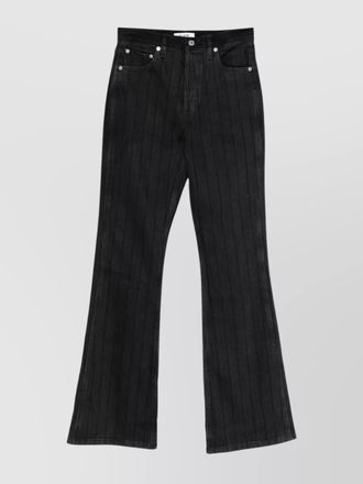 Re/Done the striped flared jean