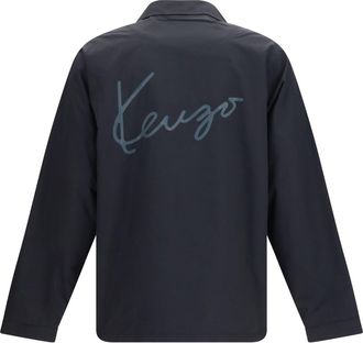 Kenzo Mens Jacket Lightweight Cotton And Nylon Black