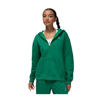 Nike Jordan Felpa con cappuccio e zip integrale Brooklyn Fleece - - Sport - Donna - Verde - L