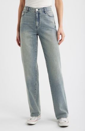 1822 Denim High Waist Baggy Straight Leg Jeans in Emmy at Nordstrom, Size 29