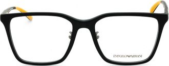 Emporio Armani 0EA3232D Rectangular Plastic Eyeglasses - Black