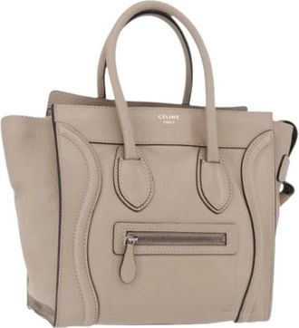 Celine Pre-owned Vintage Hand Bag - Dames - Vintage Handtas - Beige - ONE Size - Leer - Vintage