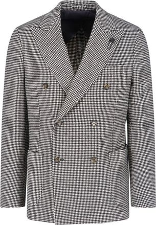 Lardini Blazer Doppiopetto In Misto Lana