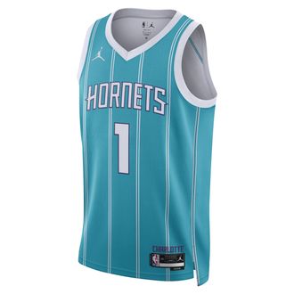 Nike Jordan Mens Charlotte Hornets Icon Edition Jordan Dri-FIT NBA Swingman Jersey in Blue | DN1998-415