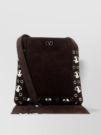 Valentino Garavani nellc&ocirc;te small suede leather crossbody bag