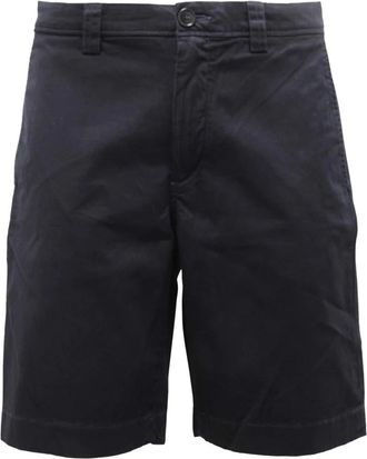 Woolrich Klassieke Chino Short - Heren - Korte Broeken - Blauw - W36 - Katoen - Korte Broeken