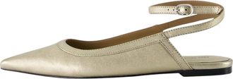 Free People Womens Jules Point Wrap Flats In Gold