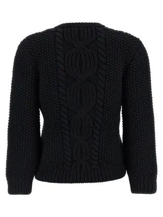 Saint Laurent Mens Black Wool Cardigan Clothing