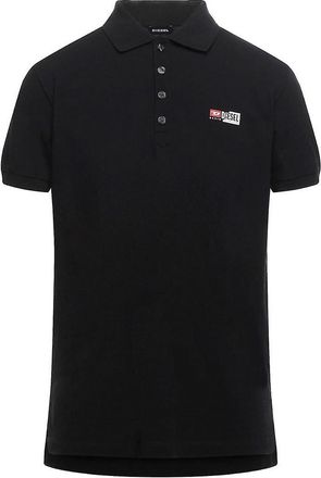 Diesel Heren T-Weet Logo Polo Shirt (Zwart)