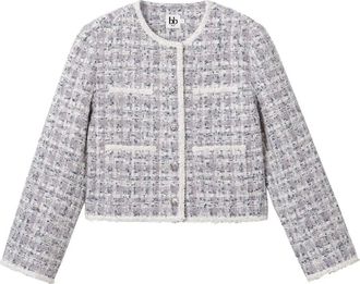 B+ab Giacca in tweed con frange - Viola