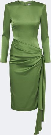 Alex Perry Draped cr&ecirc;pe satin midi dress