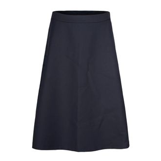 K-Way Midi Skirts, female, Blue, S, Sherry Wool-Shiny Twill
