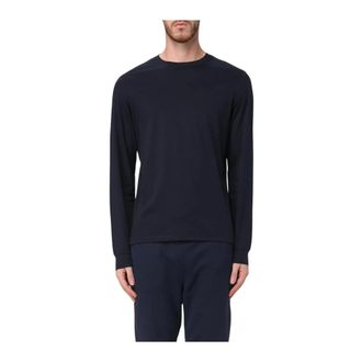 People of Shibuya Long Sleeve T-Shirts, male, Blue, S, Long Sleeve Crew Neck TShirt