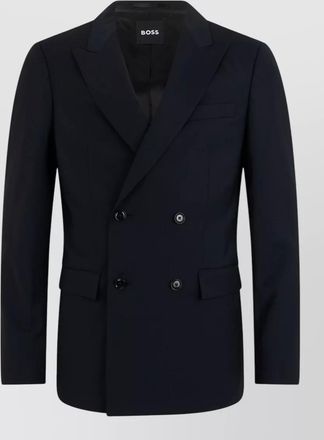 HUGO BOSS virgin wool double-breasted tuxedo jacket