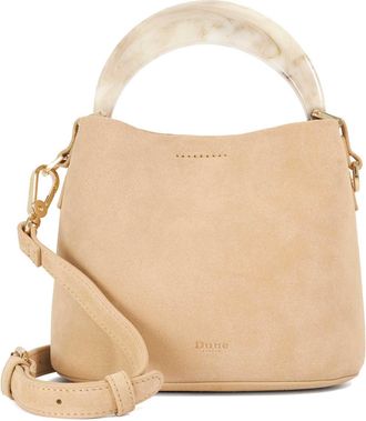 Dune London Womens Accessories Dharla - Resin Handle Mini Tote - Taupe Leather - One Size