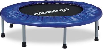 Relaxdays Relaxdays - Cama El&aacute;stica Fitness Plegable Para Interior, Metal-nailon-poli&eacute;ster, Azul-negro, 22 X 95 X 95 Cm
