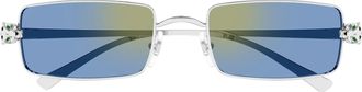 Cartier Panthère De Cartier Ct0473s-004 - Silver Sunglasses