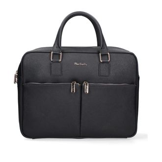 Pierre Cardin Leren werktas - Heren - Tassen - Blauw - Maat: ONE Size Katoen