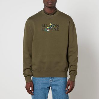 Maison Kitsuné Heren Maison Kitsune Bloemen Comfort Sweatshirt in Taupe