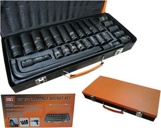 Trade Shop Trade Shop - Set Chiavi A Bussola Ad Impatto 27 Pz 1/2 Inserti Misti Chiave A L Mig-2045
