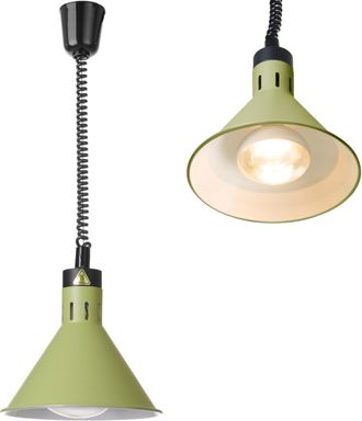 OEM Lampada Scaldavivande Conica A Sospensione, Diametro 275 Mm, 250 W - Verde