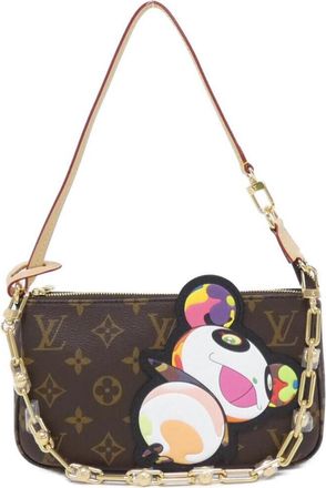 Louis Vuitton Marron Coated Canvas Pochette Pouch (Pre-Owned)