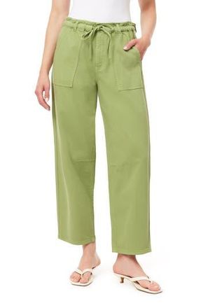 Kensie Drawstring Surplus Crop Barrel Pants in Green Eyes at Nordstrom Rack, Size 10